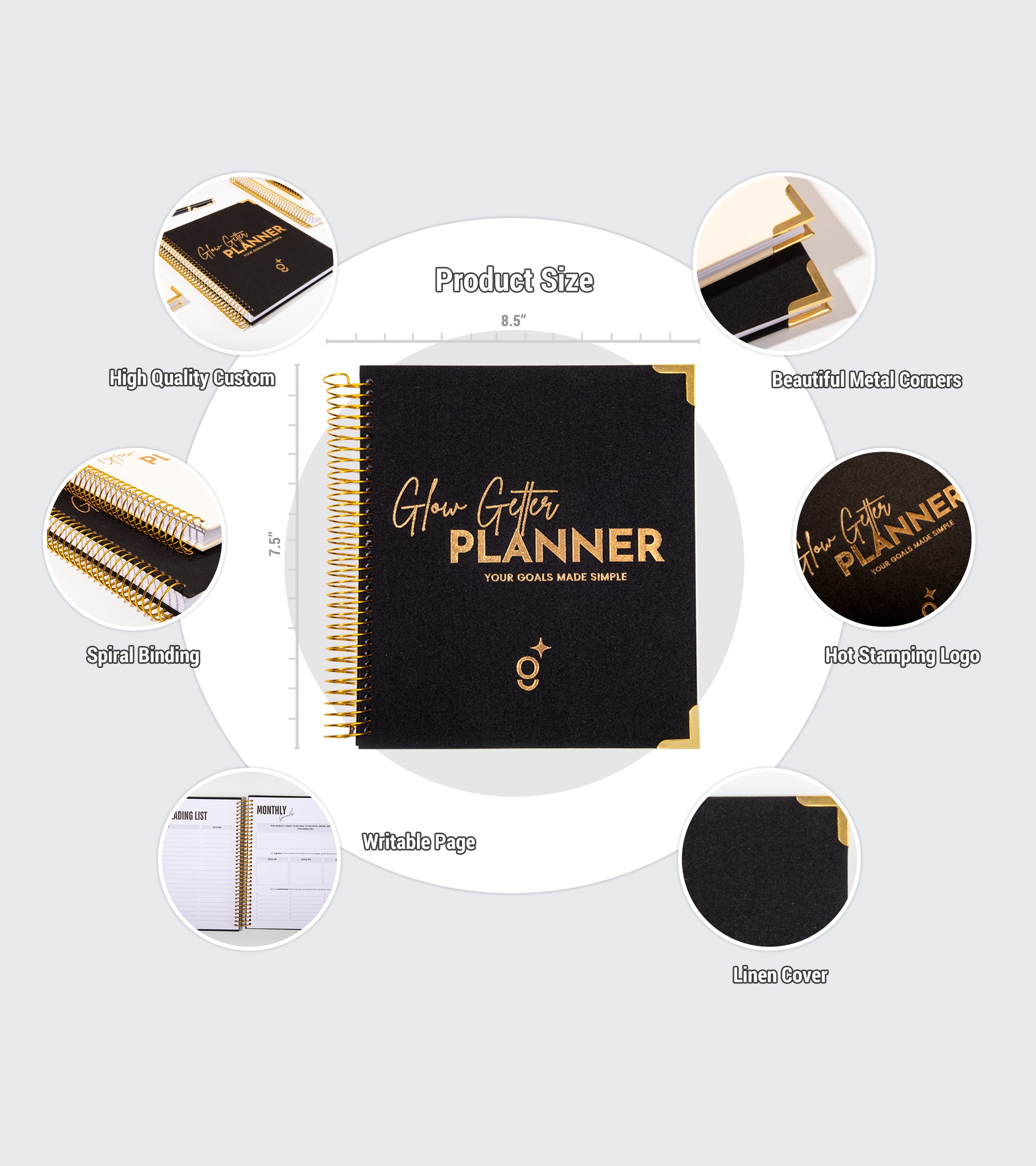 Glow Getter Planner - Black